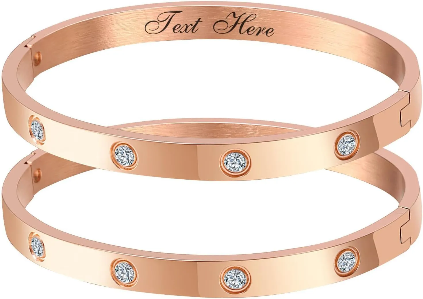 MPRAINBOW Personalized Gold Bracelets for Women, 18K Gold Plated Bracelet,Quote Name ID Engraved Cubic Zirconia Bangle Friendship Bracelet Trendy Jewelry,Anniversary Christmas Gifts for Her