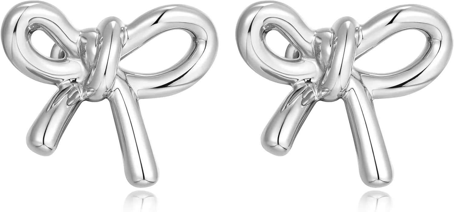 MUYAN Gold Bow Butterfly Stud Earrings Fashion Jewelry for Women