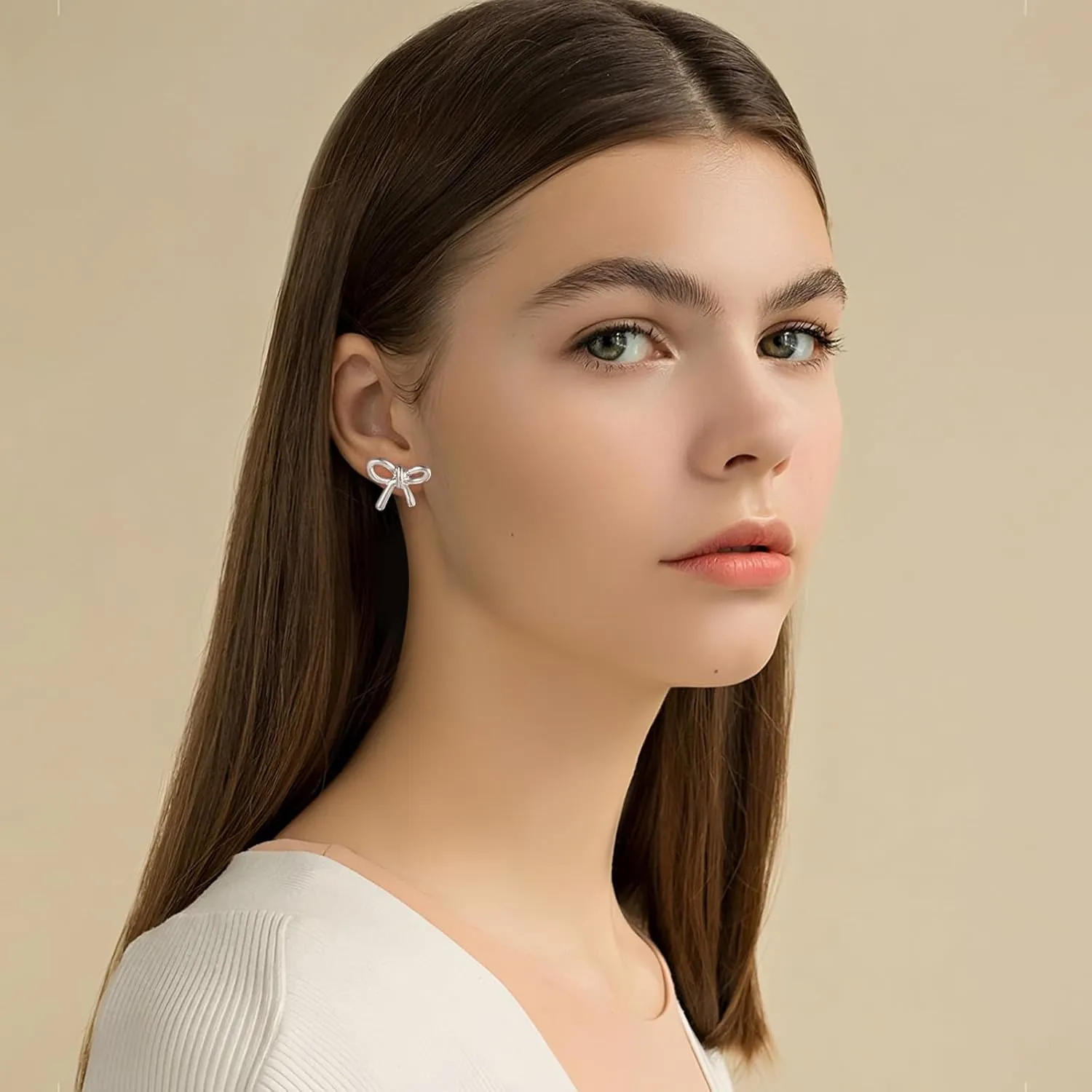 MUYAN Gold Bow Butterfly Stud Earrings Fashion Jewelry for Women