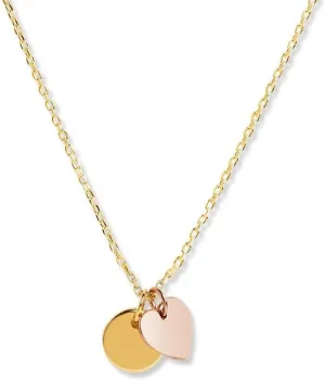 Mysha & Co New York Personalized Eternal Disc Initial & Heart Pendant  Custom Engraved Name Necklace for Women  Mixed Metal Sterling Gold Jewelry Gift