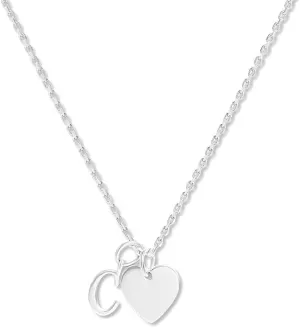 Mysha & Co New York Personalized Eternal Heart Name and Initial Pendant  Custom Engraved Name Necklace for Women  Sterling Silver Jewelry Gift
