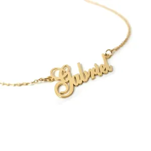 Name Necklace Custom Your Name Necklace Custom Name Pendant Custom Name Jewelry English Font Sterling Silver Or Gold Plated 18k