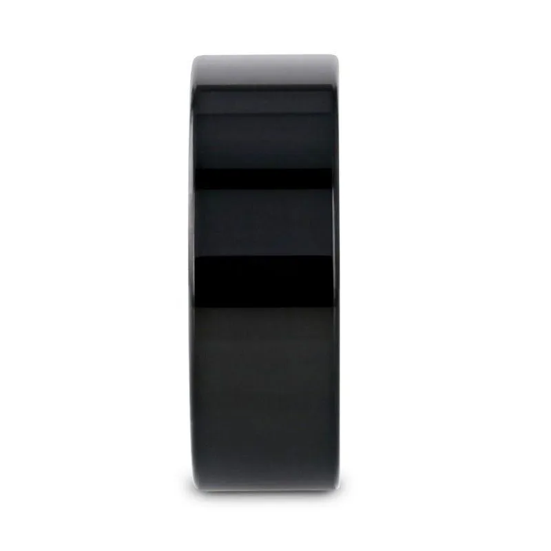 NEO Flat Black Titanium Wedding Ring - 8mm