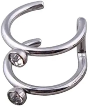 New 2025 1 Piece Punk Man/women Stainless Steel Ear Clip Earring Cuff Wrap Earrings No Piercing-Clip On Cartilage Jewelry Findings Fashion Trendy Accessories Creative Gift