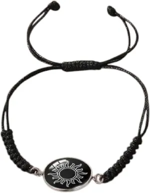New 2025 2Pcs Romantic Couple Bracelet Sun and Moon Lovers Adjustable Woven Bracelet Stainless Steel Glow in The Dark Charm Bracelet Decoration Jewelry Commemorative Trendy Best for Gift