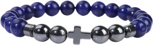 New 2025 Arrival Natural Stone Bracelet Men Beads Bracelet Handmade Cross Pendant Bracelets Women Prayer Fitness Jewelry For 8Mm With For You Accessories Trendy Creative Gift