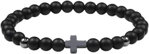 New 2025 Charm Men Cross Bracelets Women Meditation Prayer Natural Lava Beads Bracelet Yoga Fitness Couple Jewelry Findings Gifts Hombre Fashion Trendy Accessories Creative Gift