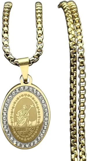 New 2025 Christian Jesus Cross Crucifix Pendant Necklace For Women Men Stainless Steel Christ Amulet Chain Jewelry Collar Hombre Decoration Jewelry Commemorative Accessories Trendy Best For Gift