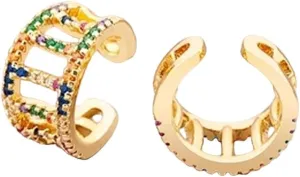 New 2025 Fashion 13 Styles Copper Zircon Clip On Wrap Earring Tragus Body Jewelry Ear Cuff Clip Nose Ring Piercing Snug Earrings With For You Jewelry Fashion Accessories Creative Gift
