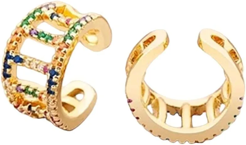 New 2025 Fashion 13 Styles Copper Zircon Clip On Wrap Earring Tragus Body Jewelry Ear Cuff Clip Nose Ring Piercing Snug Earrings With For You Jewelry Fashion Accessories Creative Gift