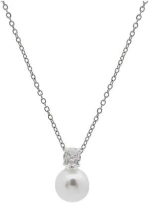New 2025 Fashion Imitation Pearl Pendant Necklace For Women Simple Clavicle Stainless Steel Chain Necklace Party Jewelry For Hers Decoration Jewelry Luxury Accessories Trendy Best For Gift