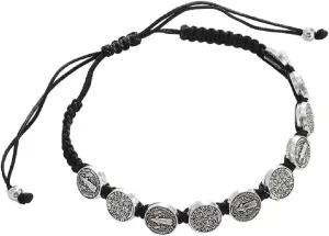 New 2025 Hand Woven Saint Benedict Jesus Cross Bracelet Adjustable Rope Chain San Benito Christian Prayer Faith Jewelry For Men Women With For You Jewelry Fashion Accessories Creative Gift