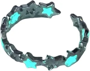 New 2025 Luminous Blue Green Light Heart Ring Glow In Dark Women Men Fluorescent Adjustable Finger Rings Fashion Couple Jewelry Gifts Jewelry With You Accessories Trendy Best For Gift