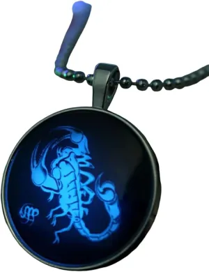 New 2025 Scorpio Zodiac Sign Night Light Bead Chain Plated Glass Pendant Necklace Glow In The Dark Jewelry Luminous Astrology Gift With For You Jewelry Fashion Accessories Creative Gift