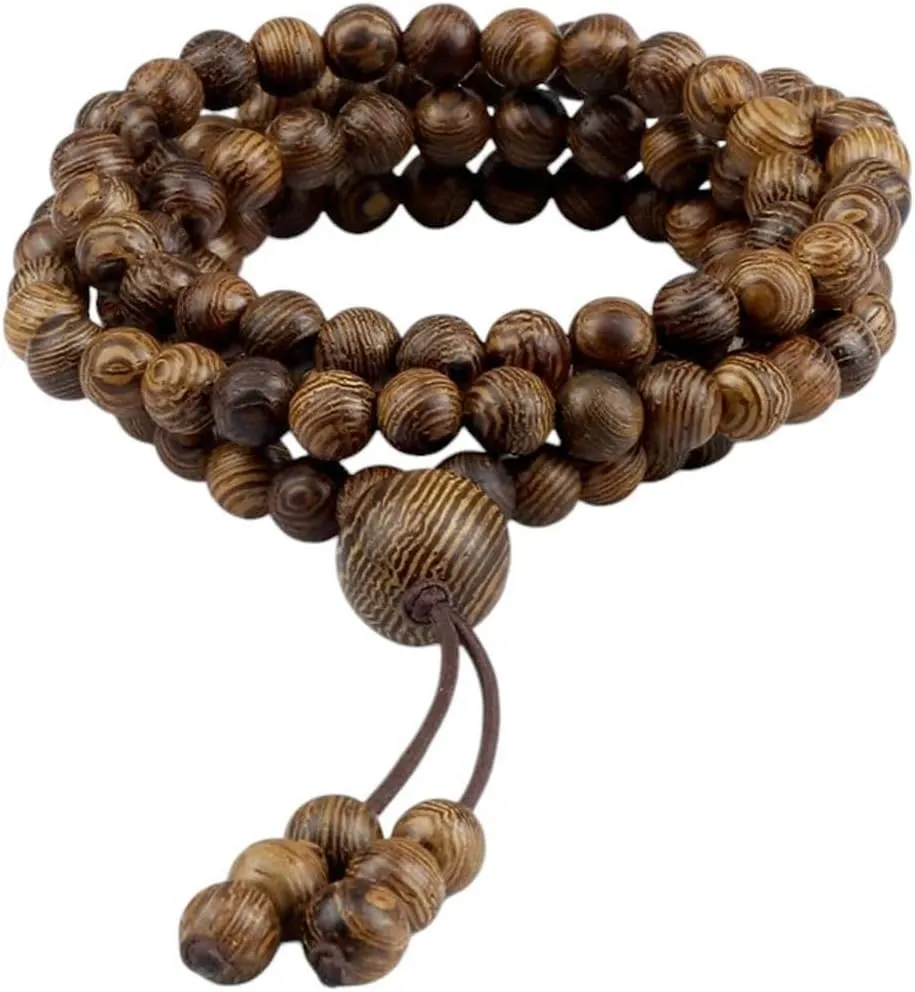 New 2026 6Mm Wooden Bead Bracelets Buddhist 108 Wood Prayer Beaded Necklace Multi-Layer Bracelet Fashion Jewelry Bangle Gift Trendy Accessories Creative