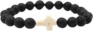 New 2026 Charm Natural Stone Bracelet Cross Black Lava Beaded Bracelets Handmade Men Women Prayer Fitness Chain Couple Jewelry Gift Fashion Trendy Accessories Creative For Women And Men
