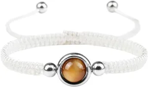 New 2026 Lucky Red Thread Woven Adjustable Prayer Bracelets Charm 8Mm Natural Tiger Eye Stone Pendant Bracelet Women Men Handmade Jewelry Fashion Trendy Accessories Creative Gift