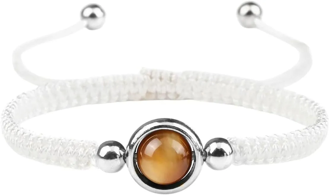 New 2026 Lucky Red Thread Woven Adjustable Prayer Bracelets Charm 8Mm Natural Tiger Eye Stone Pendant Bracelet Women Men Handmade Jewelry Fashion Trendy Accessories Creative Gift