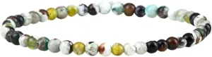 New 2026 Natural Mini Beads Bracelets 4Mm Round Agates Onyx Stone Yoga Bracelet Adjustable Charm Bangle For Women Men Prayer Jewelry Gift Fashion Trendy Accessories Creative For Women And Men