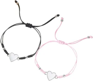 New 2026 Romantic Luminous Heart Couple Bracelet For Women Men Glow In The Dark Red Black Rope Bracelets Party Wedding Anniversary Jewelry Fashion Trendy Accessories Creative Gift For Women And Men
