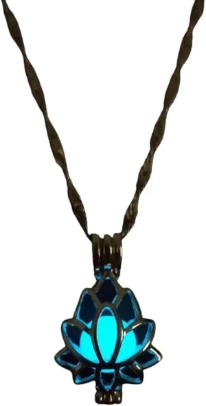 New 2026 Unisex Luminous Pendant Necklaces For Women Glow In The Dark Simple Flower Buddhism Glowing Necklace Fashion Jewelry Accessories With You Trendy Creative Gift For Women And Men