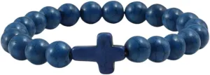 New 2026 Women Blue Stone Bracelet Hot Cross Prayer Men Natural Frosted Matte Volcanic Lava Rock Beaded Bracelets Jewelry Fashion Trendy Accessories Creative Gift