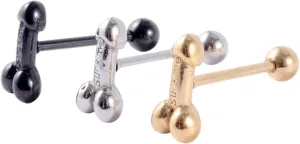 New For Trendy 2025 1Pc Punk Tongue Piercing Surgical Steel Women Blasting Leveraged Star Round Balls Man Tongue Ring Unisex Body Piercing Jewelry Fashion Accessories Creative Gift