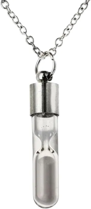 New For Trendy 2025 Glow In The Dark Hourglass Necklace Glass Pendant Chain Drift Bottle Luminescence Necklaces Luminous Originality Jewelry Gift Jewelry Fashion Accessories Creative Gift