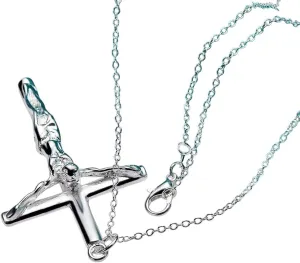 New For Trendy 2025 Silver Color Jesus Cross Pendant Necklace 16/18/20/22/24/26/30 Inch Chain For Woman Man Charm Wedding Jewelry Fashion Accessories Creative Gift