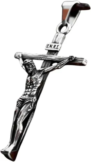 New For Trendy 2025 Stainless Steel Jesus Cross Pendant Christian High Jewelry Religious Believer Gift Jewelry Fashion Accessories Creative Gift