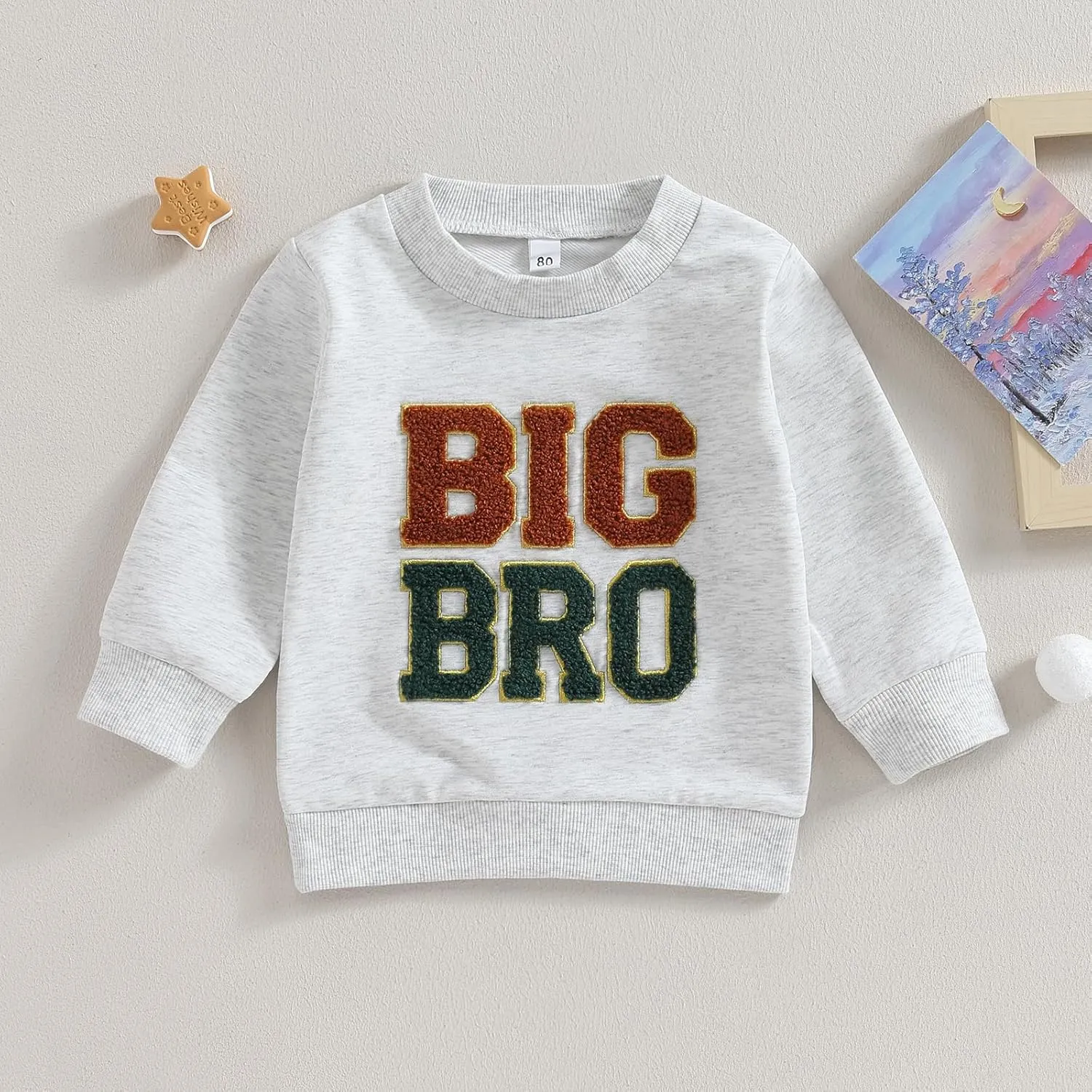 Newborn Infant Baby Boys Pullover Dad's Little Dude Sweatshirt Long Sleeve Casual Sweater Fall Clothes