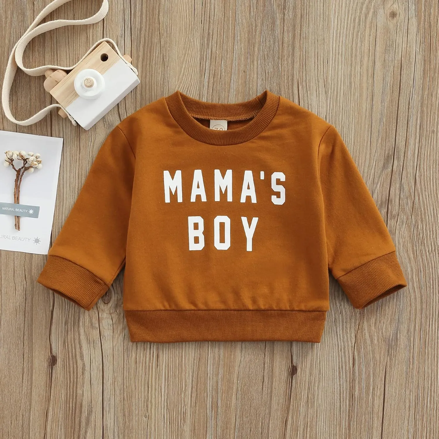 Newborn Infant Baby Boys Pullover Dad's Little Dude Sweatshirt Long Sleeve Casual Sweater Fall Clothes
