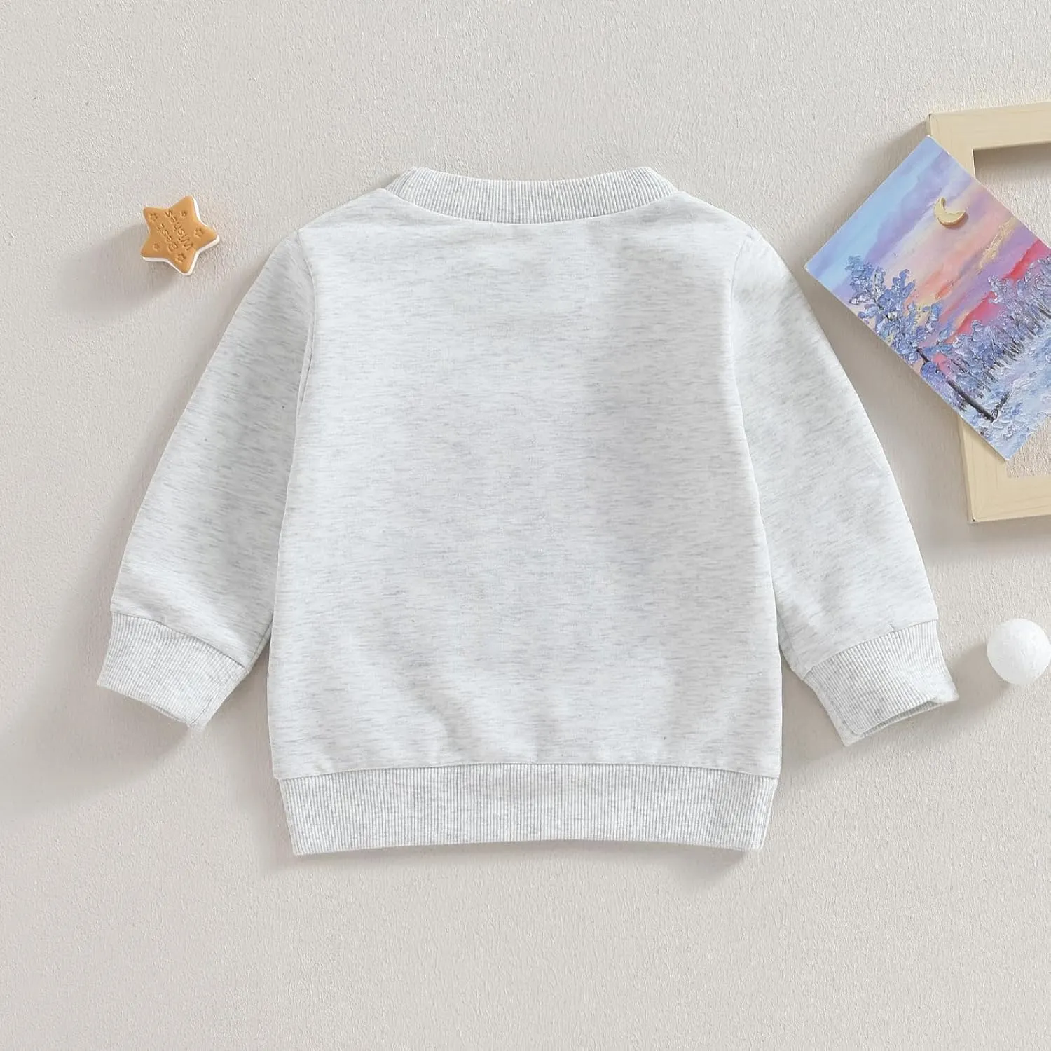Newborn Infant Baby Boys Pullover Dad's Little Dude Sweatshirt Long Sleeve Casual Sweater Fall Clothes
