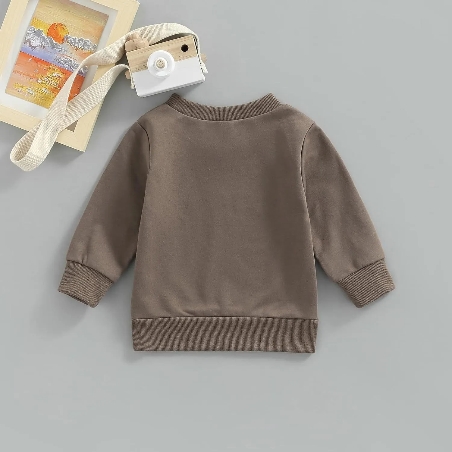 Newborn Infant Baby Boys Pullover Dad's Little Dude Sweatshirt Long Sleeve Casual Sweater Fall Clothes