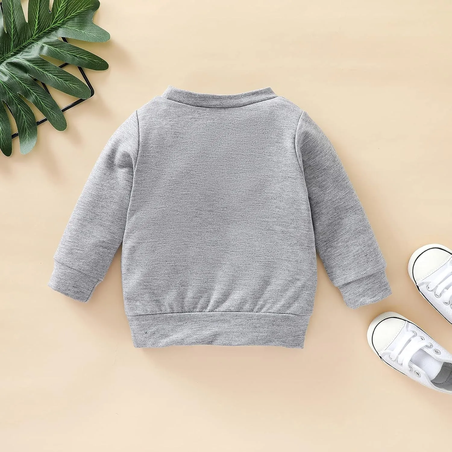 Newborn Infant Baby Boys Pullover Dad's Little Dude Sweatshirt Long Sleeve Casual Sweater Fall Clothes