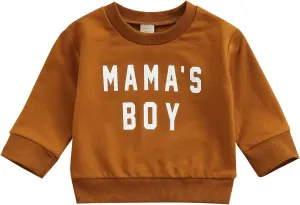 Newborn Infant Baby Boys Pullover Dad's Little Dude Sweatshirt Long Sleeve Casual Sweater Fall Clothes
