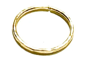 Nose Ring Hoop Seamless Piercing Textured Hammered Cartilage Earring 14K Gold Filled