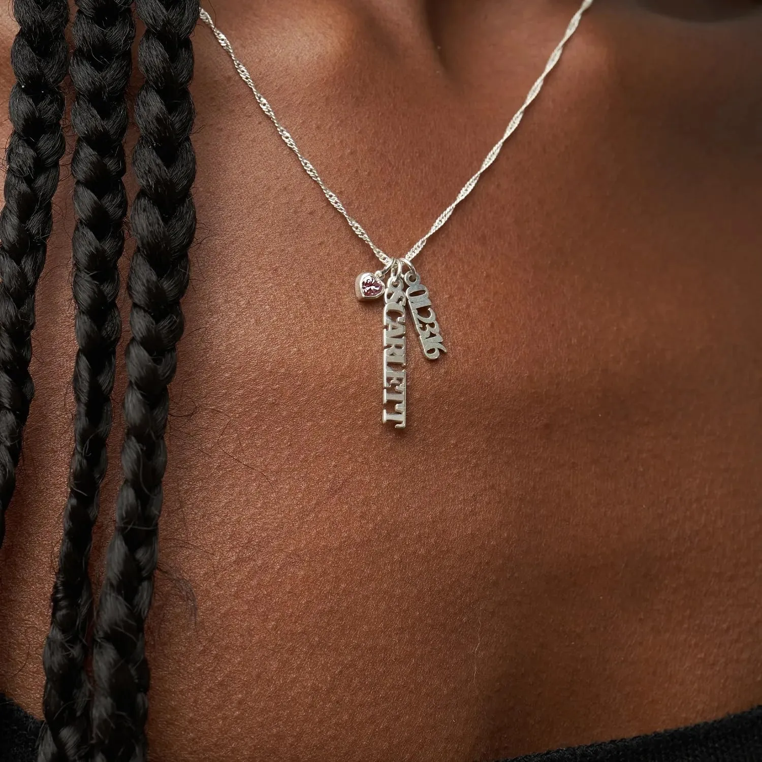 OAK & LUNA - Personalized Singapore Chain Name Necklace with Diamond Options