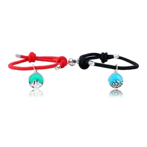Ocean Mountain Magnetic Bracelets for Couples