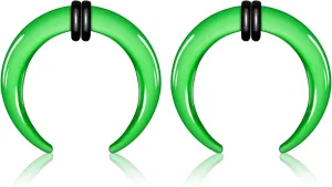 ONESING Septum Pincher Tapers 14G Glass Septum Stretching Kit C Shape Pincher Tapers with O-Rings Horseshoe Septum Rings Ear Cartilage Nose Stretch Kit for Women Men