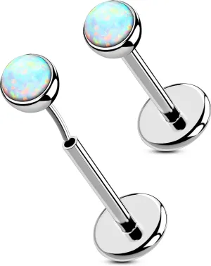 OUFER 2PCS 16G/20G Nose Lip Studs, G23 Solid Titanium Threadless Push in Nose Nostril Lip Labret Medusa Monroe Helix Cartilage Tragus Conch Lobe Piercing Jewelry for Women Men