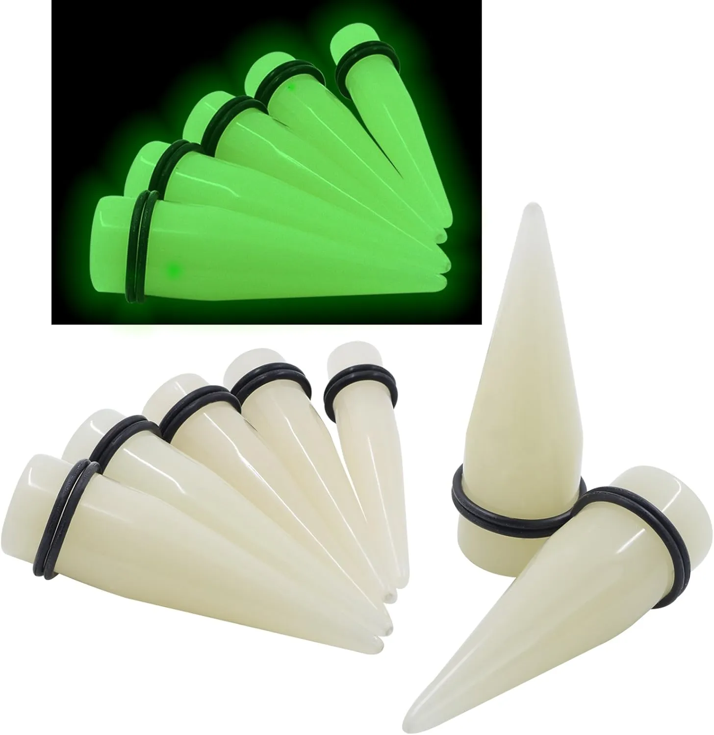 Oyaface 24PC Big Gauges Kit Ear Stretching 00G-20mm Acrylic Taper Plug Tunnels Piercing Kits