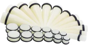 Oyaface 24PC Big Gauges Kit Ear Stretching 00G-20mm Acrylic Taper Plug Tunnels Piercing Kits