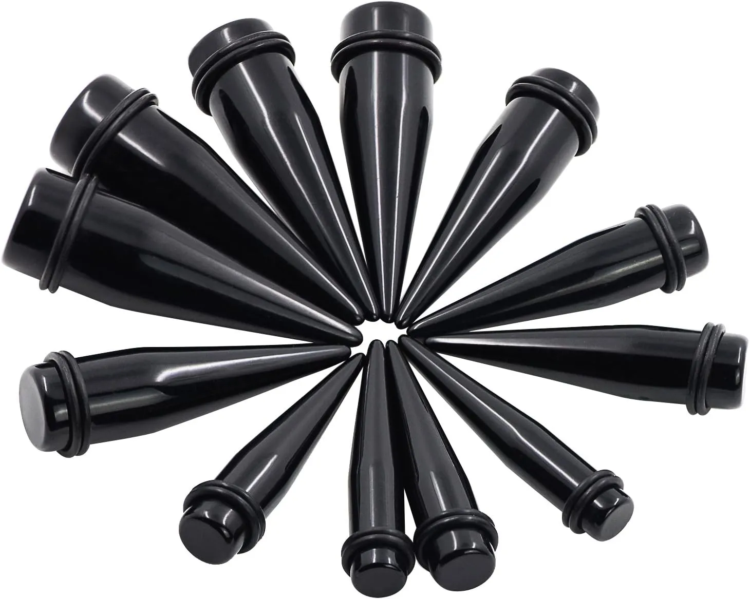 Oyaface 24PC Big Gauges Kit Ear Stretching 00G-20mm Acrylic Taper Plug Tunnels Piercing Kits