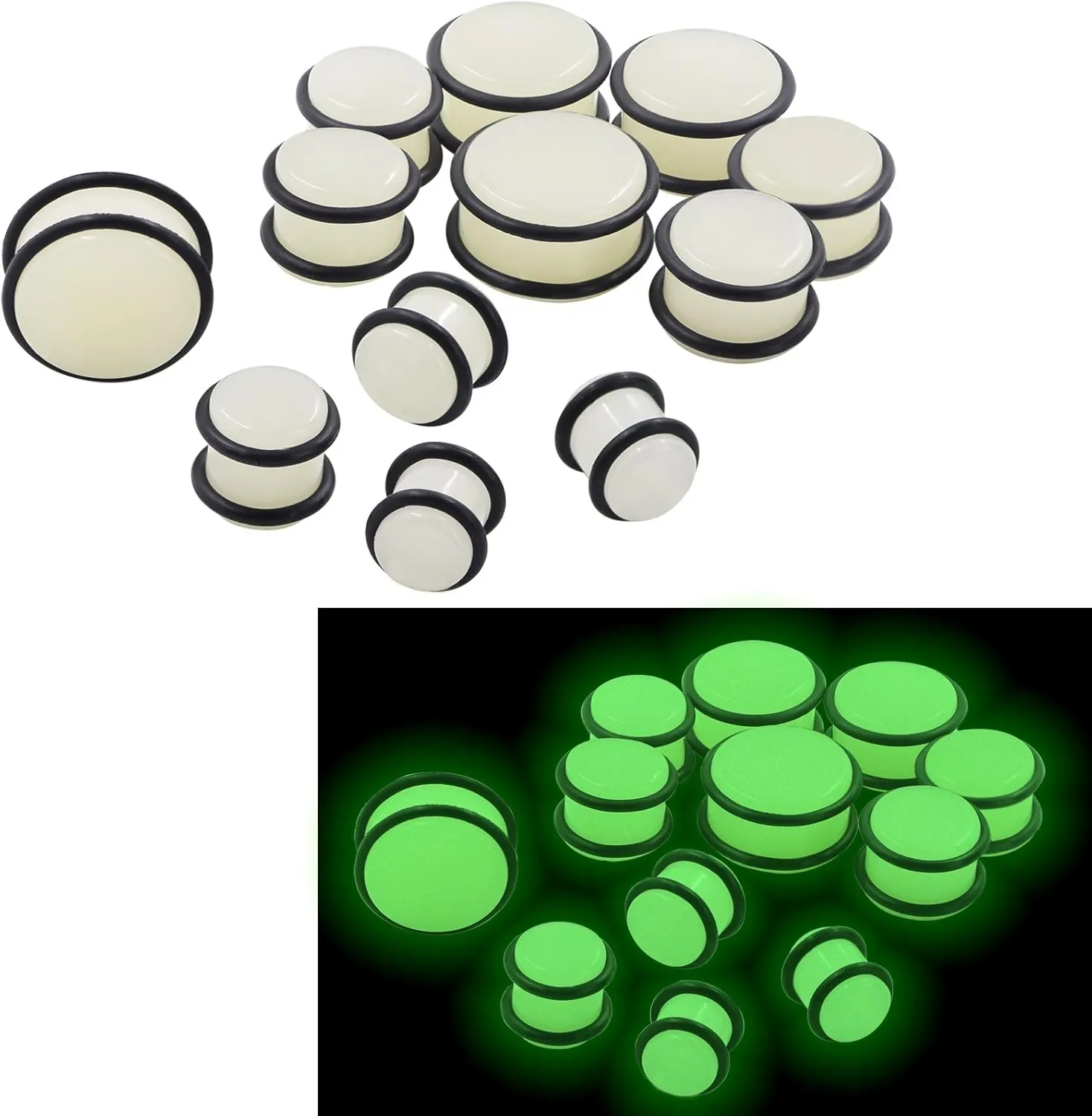 Oyaface 24PC Big Gauges Kit Ear Stretching 00G-20mm Acrylic Taper Plug Tunnels Piercing Kits