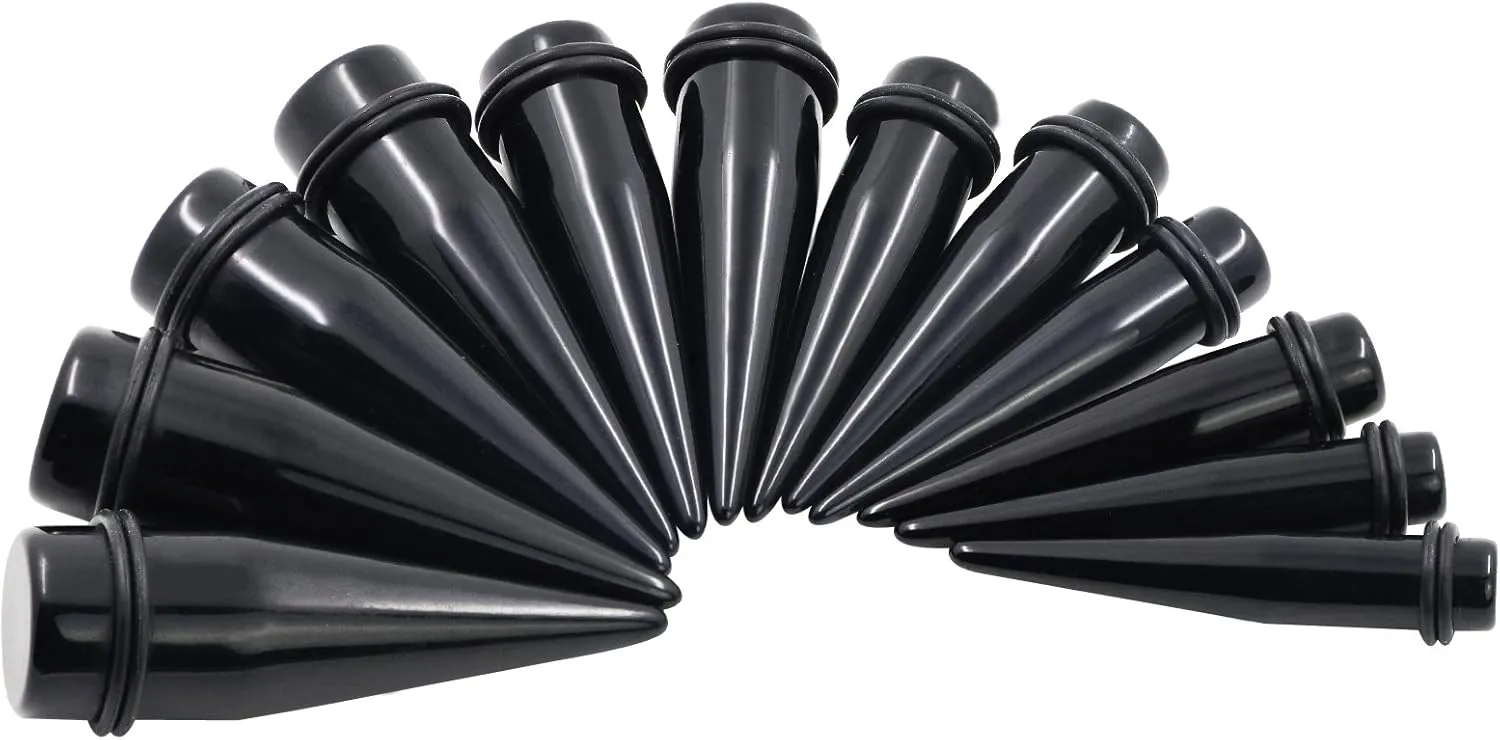 Oyaface 24PC Big Gauges Kit Ear Stretching 00G-20mm Acrylic Taper Plug Tunnels Piercing Kits