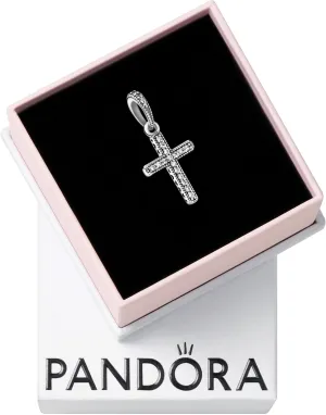 Pandora Jewelry Sparkling Cross Cubic Zirconia Pendant in Sterling Silver - Comes with Gift Box