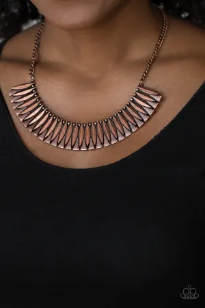 Paparazzi Accessories  - My Main MANE #N160 Box 2 - Copper Necklace