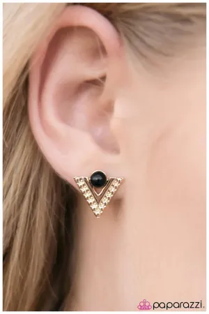 Paparazzi Earring ~ Aztec Empire - Black