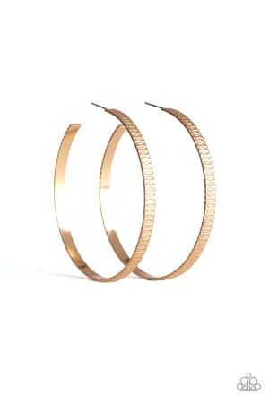 Paparazzi Earring ~ Retro Rebellion - Gold